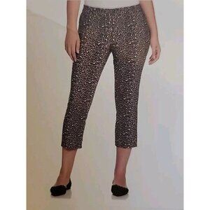 NEW Rafaella Leopard Women's Pull On Comfort Capri Pants Size 12 $59.50 Retail
